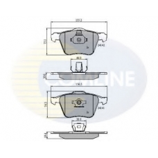 CBP01280 COMLINE Комплект тормозных колодок, дисковый тормоз