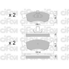 822-802-0 CIFAM Комплект тормозных колодок, дисковый тормоз