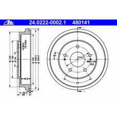 24.0222-0002.1 ATE Тормозной барабан