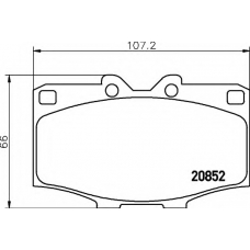 8DB 355 007-301 HELLA Комплект тормозных колодок, дисковый тормоз