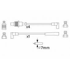 0 986 356 883 BOSCH Комплект проводов зажигания