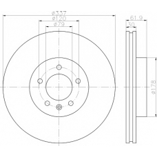 8DD 355 122-752 HELLA PAGID Тормозной диск