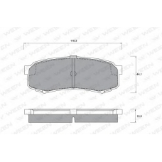 151-2577 WEEN Комплект тормозных колодок, дисковый тормоз