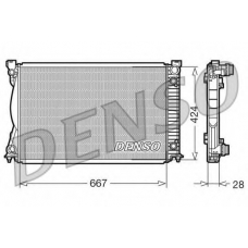 DRM02039 DENSO Радиатор, охлаждение двигателя