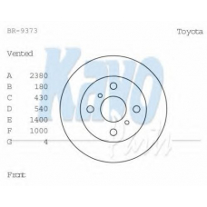 BR-9373 KAVO PARTS Тормозной диск