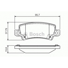 0 986 495 072 BOSCH Комплект тормозных колодок, дисковый тормоз