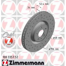 100.3357.52 ZIMMERMANN Тормозной диск