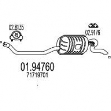 01.94760 MTS Глушитель выхлопных газов конечный