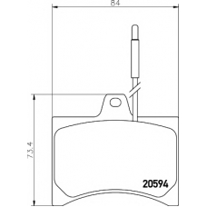 8DB 355 005-891 HELLA PAGID Комплект тормозных колодок, дисковый тормоз