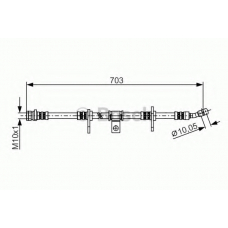 1 987 481 274 BOSCH Тормозной шланг