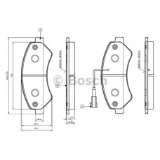 0 986 TB3 029 BOSCH Комплект тормозных колодок, дисковый тормоз