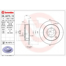 08.A273.11 BREMBO Тормозной диск