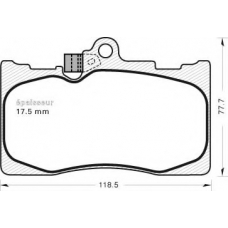 1099 MGA Комплект тормозных колодок, дисковый тормоз