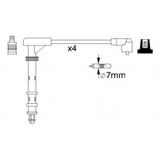 0 986 357 261 BOSCH Комплект проводов зажигания