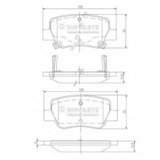 N3612042 NIPPARTS Комплект тормозных колодок, дисковый тормоз