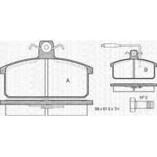 8110 15811 TRIDON Brake pads - front