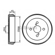 0 986 477 138 BOSCH Тормозной барабан