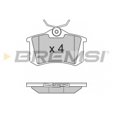 BP2807 BREMSI Комплект тормозных колодок, дисковый тормоз