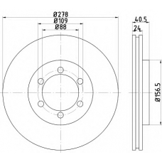 8DD 355 111-991 HELLA PAGID Тормозной диск