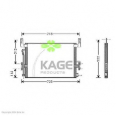 94-5307 KAGER Конденсатор, кондиционер