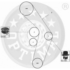 SK-1109 OPTIMAL Комплект ремня грм