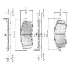 F 03B 150 071 BOSCH Комплект тормозных колодок, дисковый тормоз