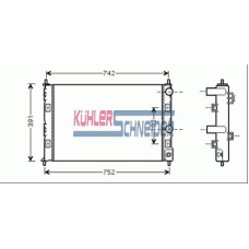 5307701 KUHLER SCHNEIDER Радиатор, охлаждение двигател