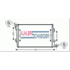 1300281 KUHLER SCHNEIDER Радиатор, охлаждение двигател