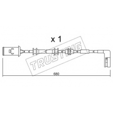 SU.093 TRUSTING Сигнализатор, износ тормозных колодок