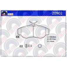 20902 GALFER Комплект тормозных колодок, дисковый тормоз