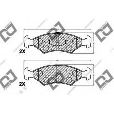 BP1368 DJ PARTS Комплект тормозных колодок, дисковый тормоз