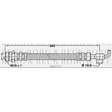 BBH6373 BORG & BECK Тормозной шланг