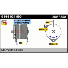 0 986 031 590 BOSCH Генератор