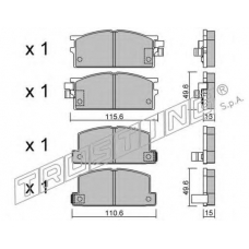 482.0 TRUSTING Комплект тормозных колодок, дисковый тормоз