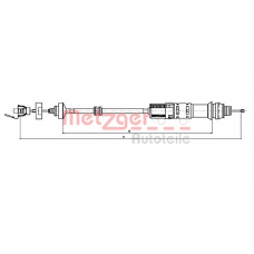 11.2199 METZGER Трос, управление сцеплением
