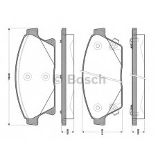 0 986 TB3 103 BOSCH Комплект тормозных колодок, дисковый тормоз