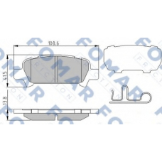 FO 994181 FOMAR ROULUNDS Комплект тормозных колодок, дисковый тормоз