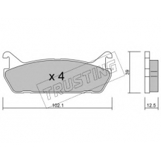 399.0 TRUSTING Комплект тормозных колодок, дисковый тормоз