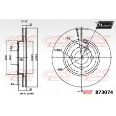 873074.6980 MAXTECH Тормозной диск