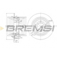 DBA835S BREMSI Тормозной диск