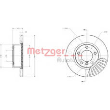 6110147 METZGER Тормозной диск