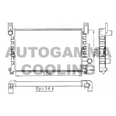 100331 AUTOGAMMA Радиатор, охлаждение двигателя