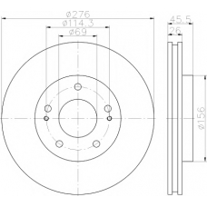 8DD 355 119-961 HELLA PAGID Тормозной диск