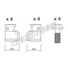 KIT.012 TRUSTING Комплектующие, колодки дискового тормоза