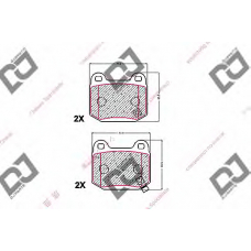 BP1527 DJ PARTS Комплект тормозных колодок, дисковый тормоз