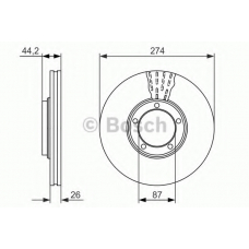 0 986 479 696 BOSCH Тормозной диск