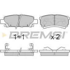 BP3106 BREMSI Комплект тормозных колодок, дисковый тормоз