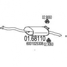 01.68110 MTS Глушитель выхлопных газов конечный