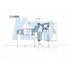 CV-8508 KAVO PARTS Шарнирный комплект, приводной вал