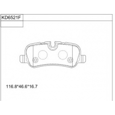 KD6521F ASIMCO Комплект тормозных колодок, дисковый тормоз